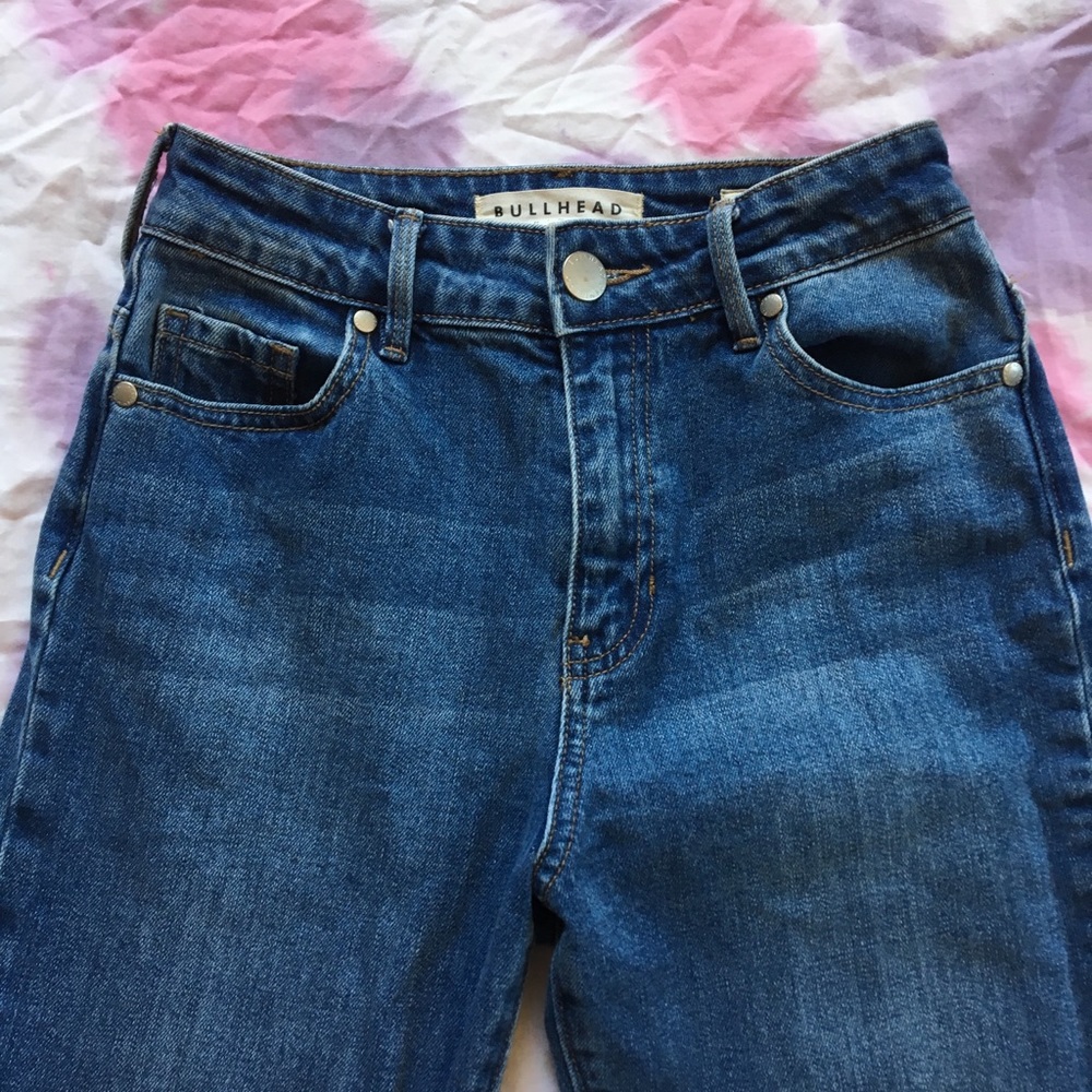 High waisted girlfriend jeans